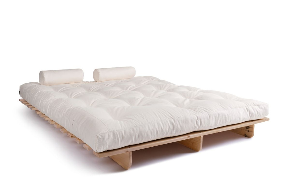 Sofa Bed Futon 160x200 - Slim Comfort Classic - Pascall Ecru