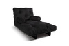 Sofa Bed Futon 90x200 - Slim Basic Black - Pascall Black