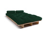 Sofa Bed Futon 120x200 - Slim Exclusive Classic - Pascall Bottle Green