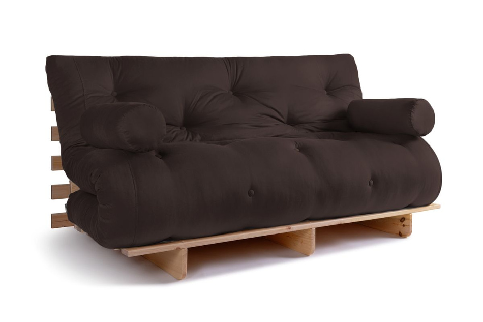 Sofa Bed Futon 160x200 - Slim Basic Classic - Pascall Brown