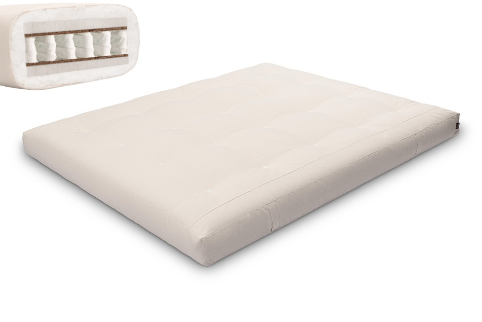 Futon Mattress 160x200 - Hybrid Pocket H4 - Pascall Ecru