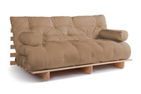 Sofa Bed Futon 180x200 - Slim Basic Classic - Pascall Beige