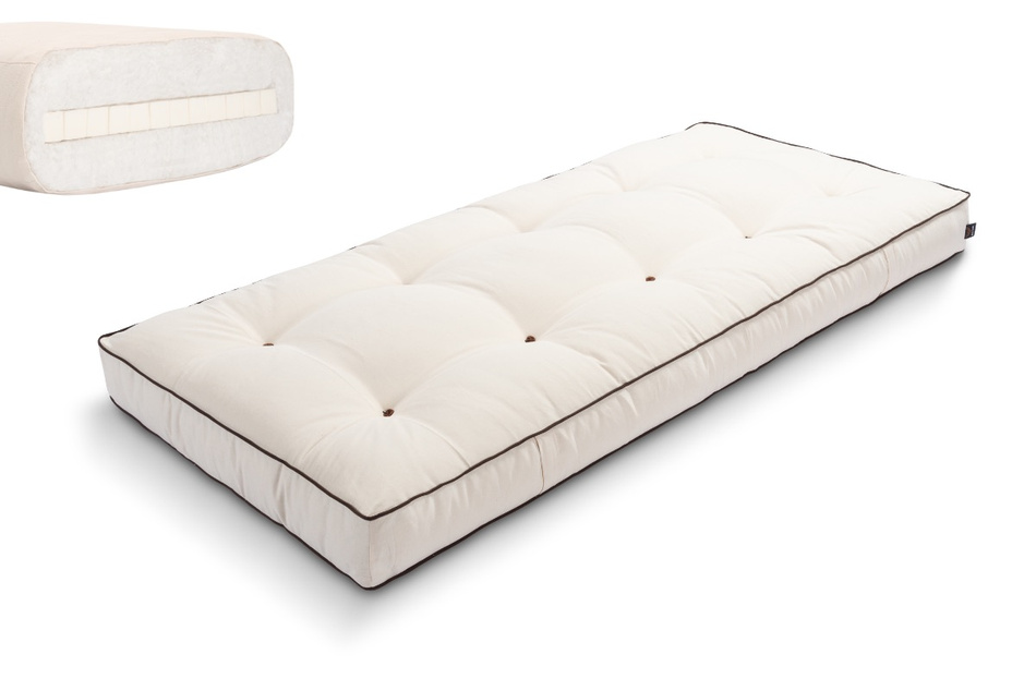 Futon Mattress 90x200 with latex - Medium Latex - Pascall Kedro Ecru