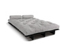 Sofa Bed Futon 120x200 - Slim Exclusive Black - Pascall Light Grey