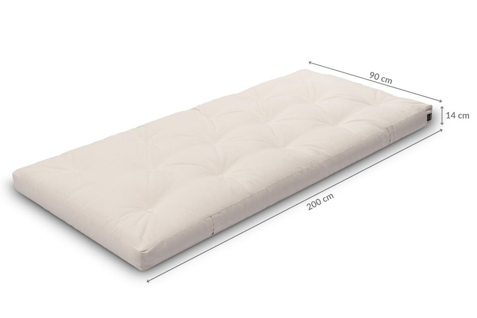 Futon Mattress 90x200 - Slim Natural - Pascall Yellow