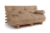 Sofa Bed Futon 160x200 - Slim Basic Classic - Pascall Beige