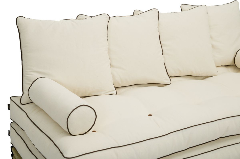 Corner Sofa Tatami Medium Duo Coco Kedro 80x200 - Pascall Futon Ecru